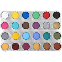 Grimas Ansigtsmaling - Sminkepalette, ass. farver, 24x2.50 ml/ 1 stk.