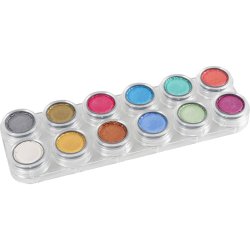 Grimas Ansigtsmaling - Sminkepalette, perlemorsfarver, 12x2.50 ml/ 1 stk.
