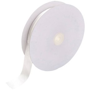 Satinbånd, B: 25 mm, hvid, 2x50 m/ 1 rl.