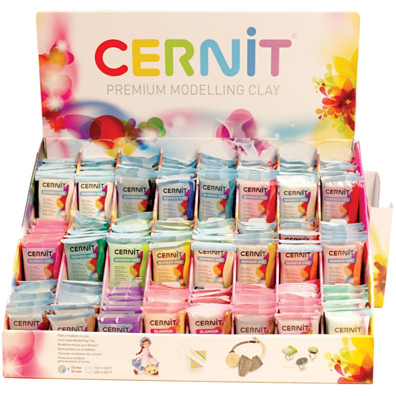 Cernit, ass. farver, 24x6 pk./ 1 pk.