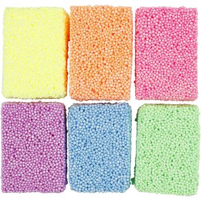 Soft Foam, neonfarver, 6x10 g/ 1 pk.