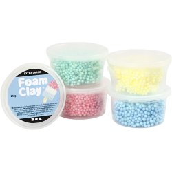 Foam Clay Extra Large, ass. farver, 5x25 g/ 1 pk.