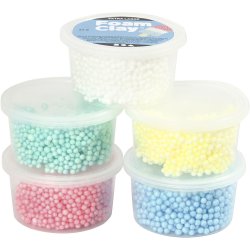 Foam Clay Extra Large, ass. farver, 5x25 g/ 1 pk.