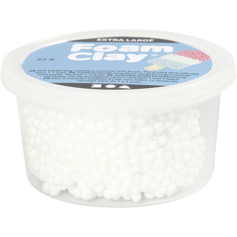 Foam Clay Extra Large, ass. farver, 5x25 g/ 1 pk.