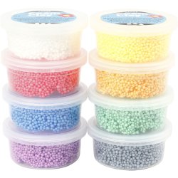 Foam Clay Large, ass. farver, 8x20 g/ 1 pk.