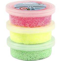 Foam Clay&reg;, lys gr&oslash;n, neon pink, neon gul, 3x14 g/ 1 pk.