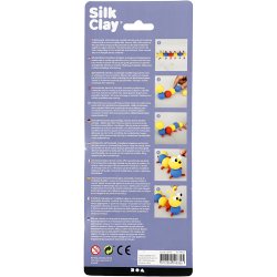 Silk Clay&reg;, bl&aring;, r&oslash;d, gul, 3x14 g/ 1 pk.
