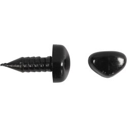 &Oslash;jne og snuder til modellering, diam. 3+6 mm, str. 8x6+14x11 mm, sort, 20 s&aelig;t/ 1 pk.