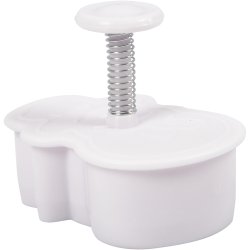 Udstikkere med pr&aelig;g, juletr&aelig;, snemand, kagemand, kugle, H: 5 cm, hvid, 4 stk./ 1 pk.