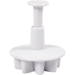 Udstikkere med pr&aelig;g, blomst, diam. 2,3+2,8+3,6+4,4 cm, hvid, 4 stk./ 1 pk.