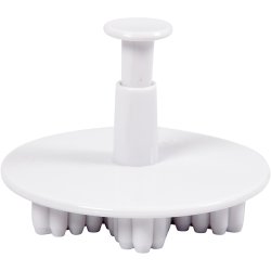 Udstikkere med pr&aelig;g, snekrystal, diam. 3,2+4,8+6,5 cm, hvid, 3 stk./ 1 pk.