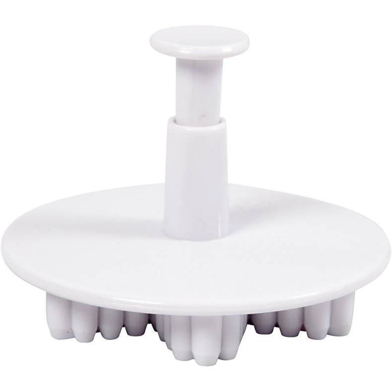 Udstikkere med pr&aelig;g, snekrystal, diam. 3,2+4,8+6,5 cm, hvid, 3 stk./ 1 pk.