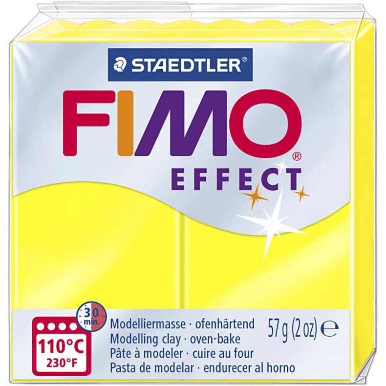 FIMO&reg; Effect, neon gul, 57 g/ 1 pk.