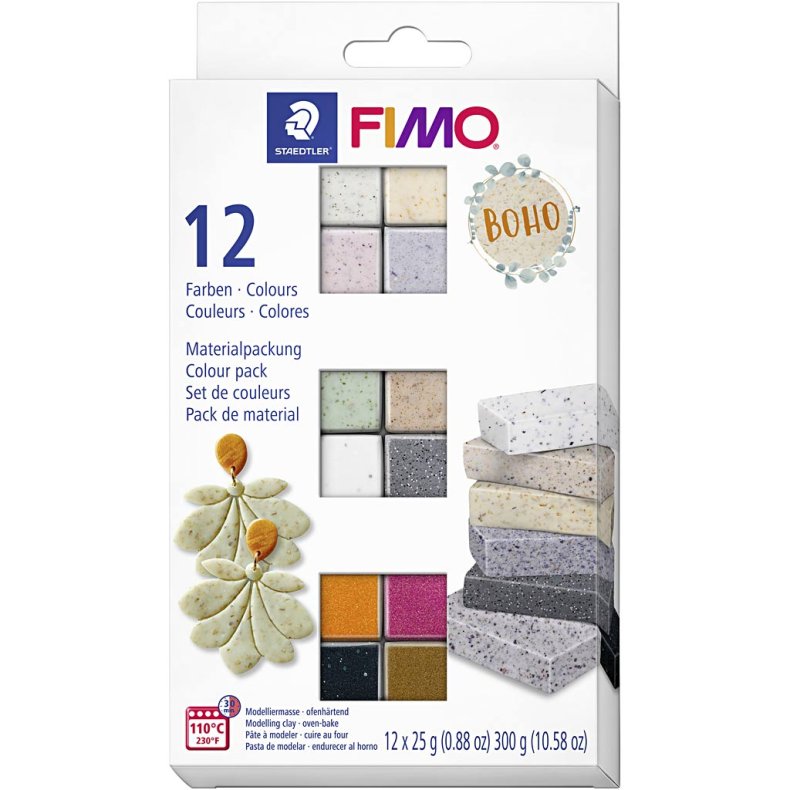 FIMO&reg; Effect, ass. farver, 12x25 g/ 1 pk.