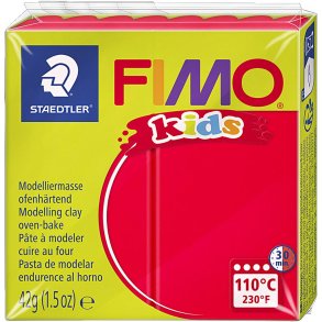 FIMO&reg; Kids Ler, r&oslash;d, 42 g/ 1 pk.