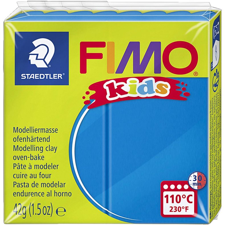 FIMO&reg; Kids Ler, bl&aring;, 42 g/ 1 pk.