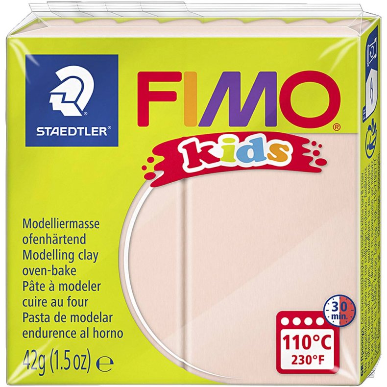 FIMO&reg; Kids Ler, lys pudder, 42 g/ 1 pk.