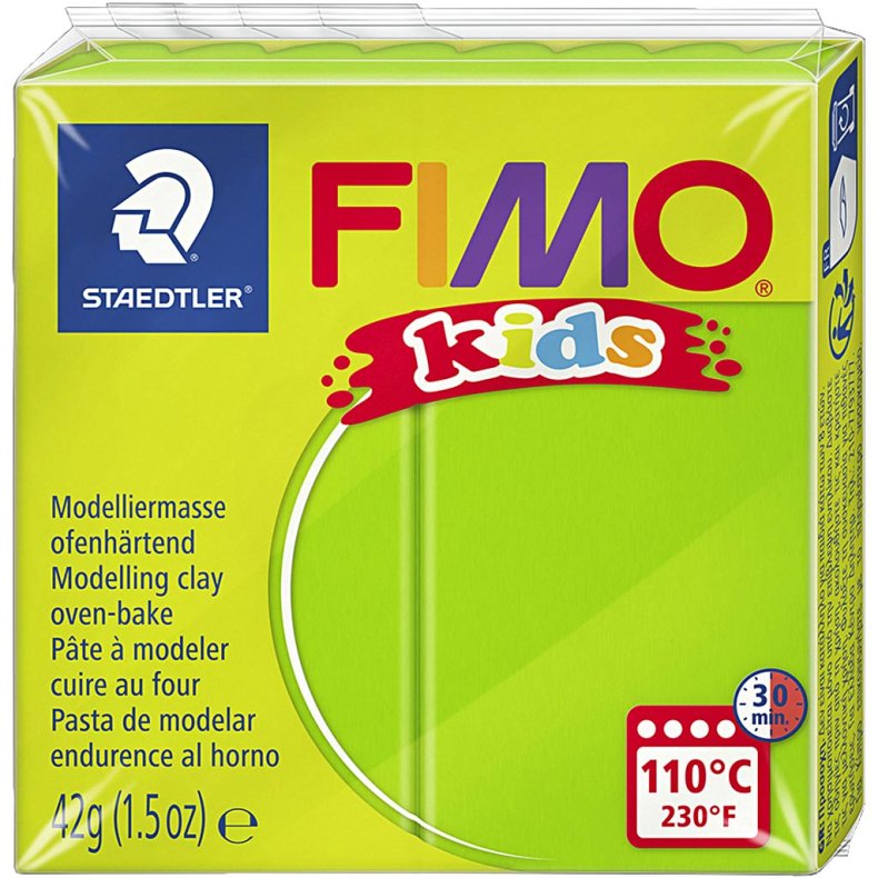 FIMO&reg; Kids Ler, lys gr&oslash;n, 42 g/ 1 pk.