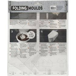 St&oslash;beforme, huse og trekant, H: 6-14,5 cm, tykkelse 0,5 mm, transparent, 5 stk./ 1 pk.