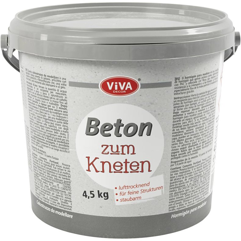 Beton til modellering, gr&aring;, 4500 g/ 1 pk.