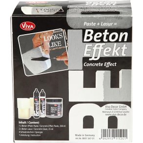 Betonpasta, grå, 1 sæt