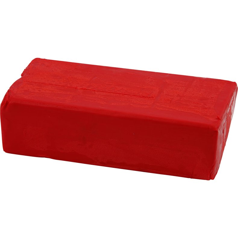 Modellervoks, str. 13x6x4 cm, r&oslash;d, 500 g/ 1 pk.