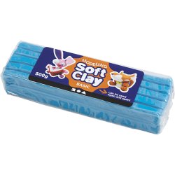 Modellervoks, str. 13x6x4 cm, bl&aring;, 500 g/ 1 pk.