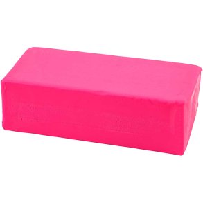 Modellervoks, str. 13x6x4 cm, neon pink, 500 g/ 1 pk.