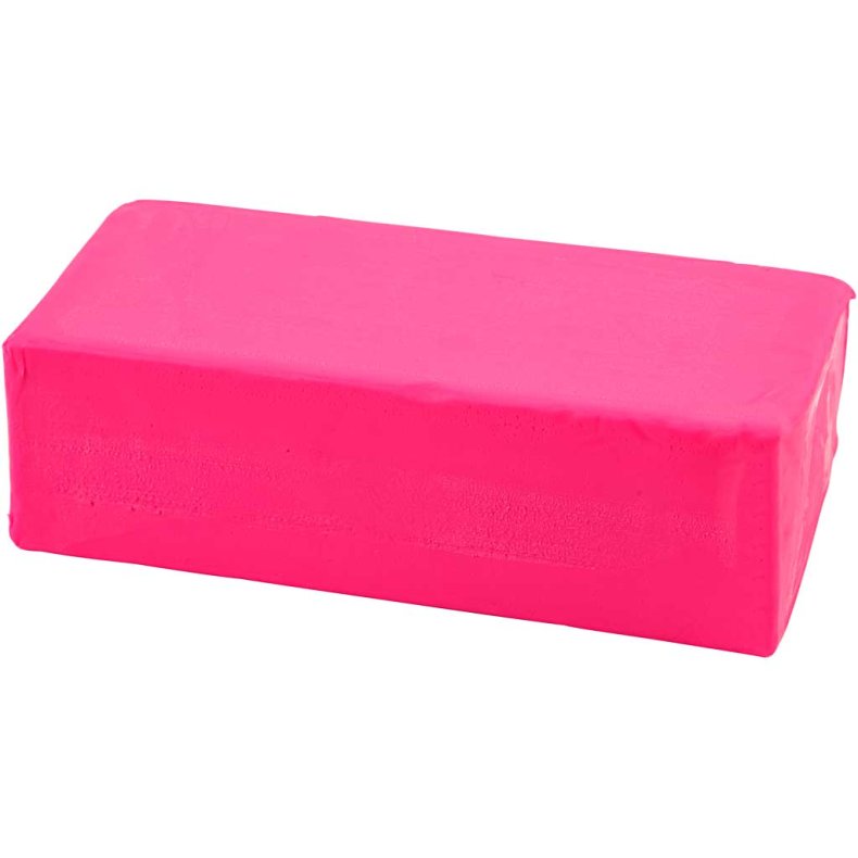 Modellervoks, str. 13x6x4 cm, neon pink