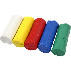 Modellervoks, H: 9,5 cm, ass. farver, 5x80 g/ 1 spand