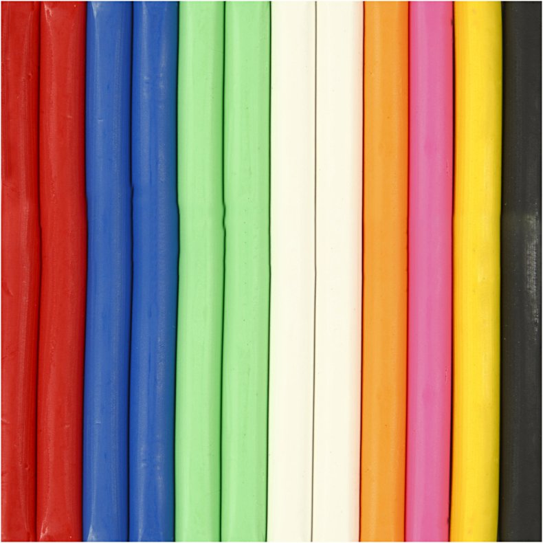 Modellervoks, ass. farver, 8x500 g/ 1 pk.