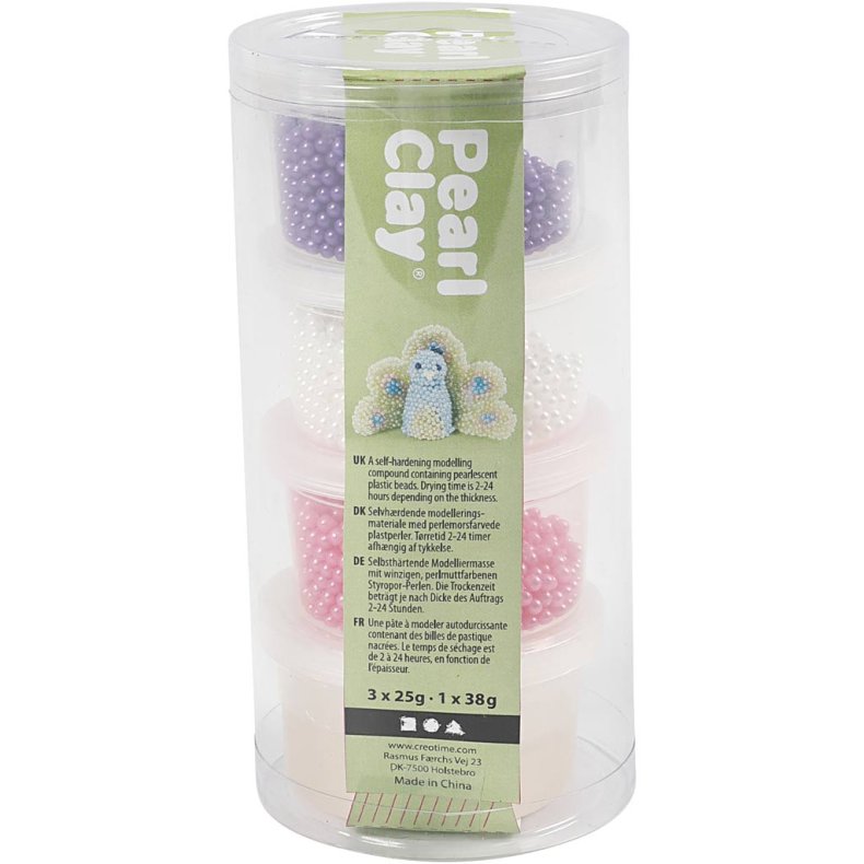 Pearl Clay&reg;, ass. farver, 3x25+38 g, 1 s&aelig;t