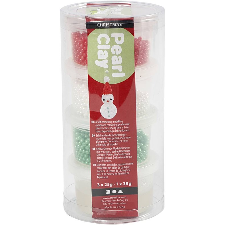 Pearl Clay&reg;, ass. farver, 3x25+38 g, 1 s&aelig;t