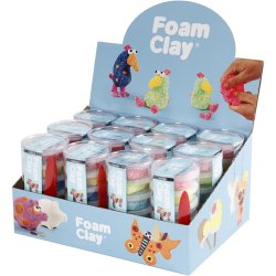 Foam Clay&reg;, glitterfarver, metallicfarver, 12 s&aelig;t/ 1 pk.