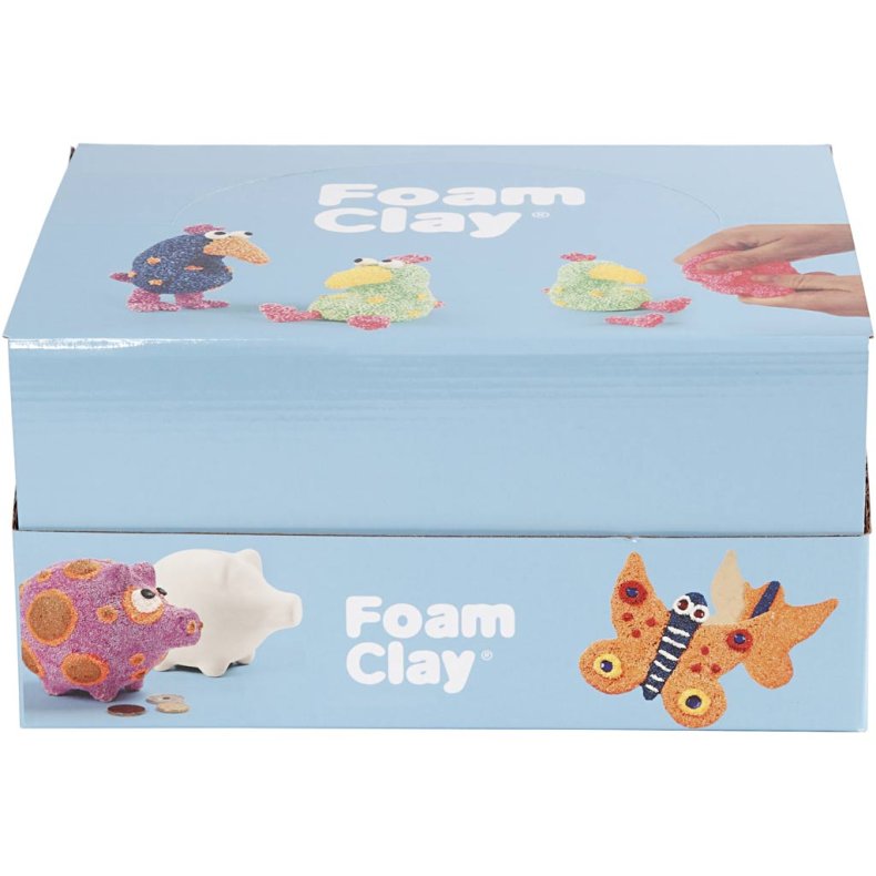 Foam Clay&reg;, glitterfarver, metallicfarver, 12 s&aelig;t/ 1 pk.