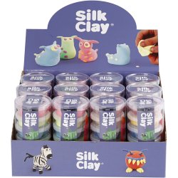 Silk Clay&reg;, neonfarver, standardfarver, 12 s&aelig;t/ 1 pk.