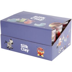 Silk Clay&reg;, neonfarver, standardfarver, 12 s&aelig;t/ 1 pk.
