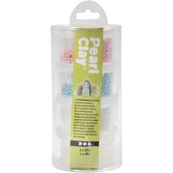 Pearl Clay&reg;, ass. farver, 3x25+38 g, 1 s&aelig;t