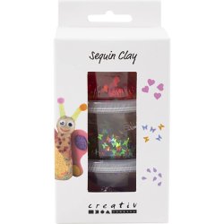 Sequin Clay, lilla/pink harmoni, 3x60 g/ 1 pk.