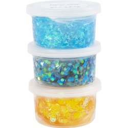 Sequin Clay, bl&aring;/gr&oslash;n harmoni, 3x60 g/ 1 pk.
