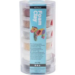 Foam Clay&reg;, metallic, brun harmoni, 84 g, 6x14 g/ 1 pk.