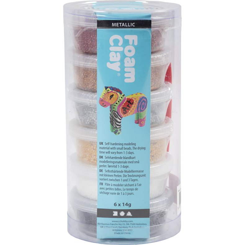 Foam Clay&reg;, metallic, brun harmoni, 84 g, 6x14 g/ 1 pk.