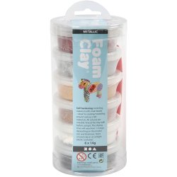 Foam Clay&reg;, metallic, brun harmoni, 6x14 g/ 1 pk.
