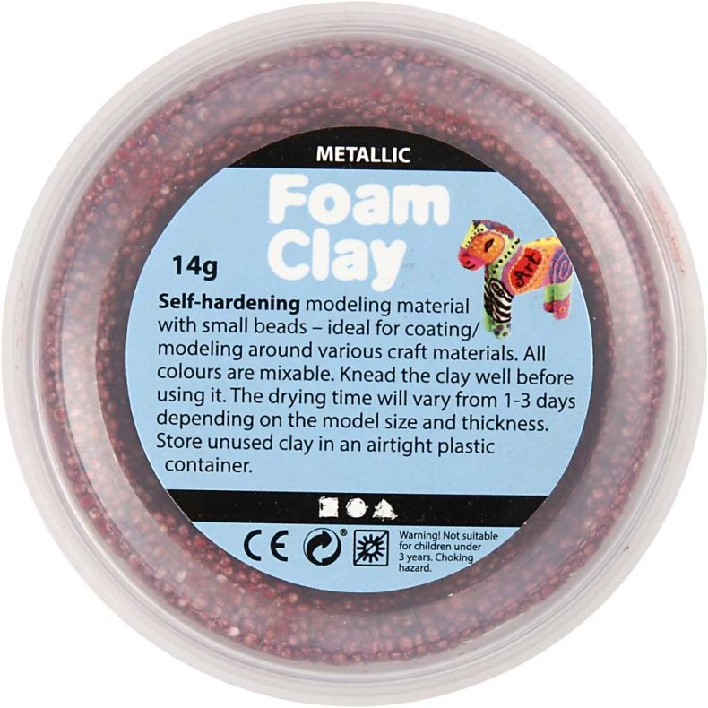 Foam Clay&reg;, metallic, st&aelig;rke farver, 6x14 g/ 1 pk.