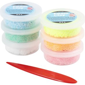 Foam Clay&reg;, glitter, pastelfarver, 84 g, 6x14 g/ 1 pk.