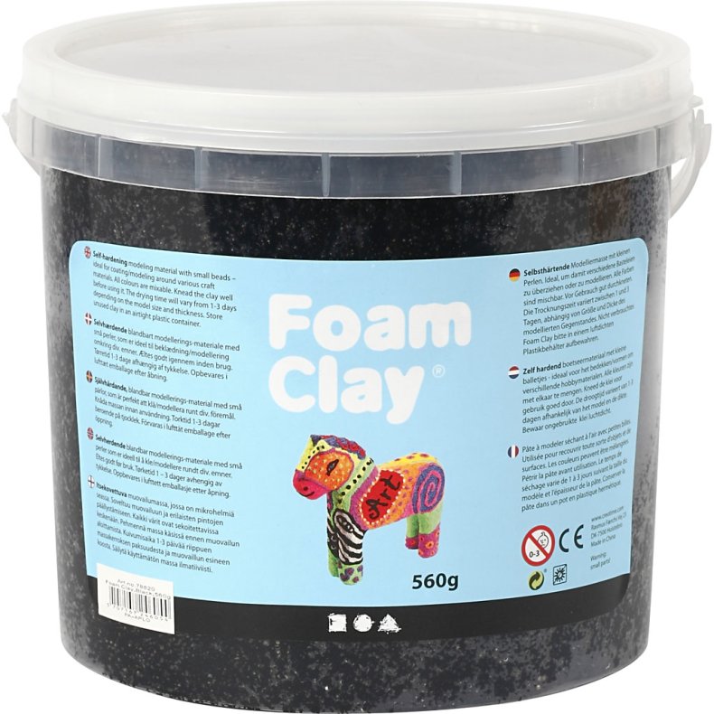 Foam Clay&reg;, sort, 560g/ 1 spand