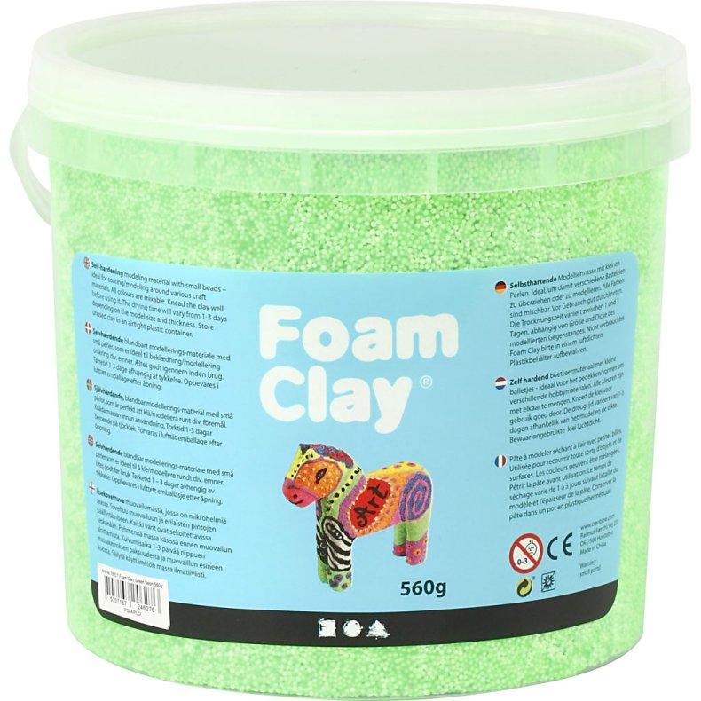 Foam Clay&reg;, neon gr&oslash;n, 560g/ 1 spand