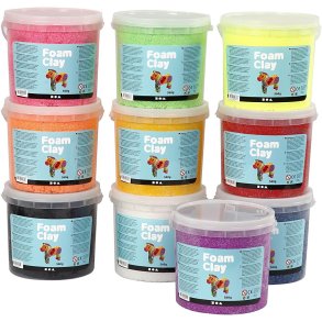 Foam Clay®, ass. farver, 10x560 g/ 1 pk.