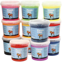 Foam Clay&reg;, Indhold kan variere, ass. farver, 12x560 g/ 1 pk.