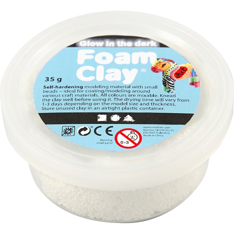 Foam Clay&reg;, glow in the dark, 35g/ 1 ds.